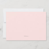 Faire-part de naissance rose tendance (Dos)