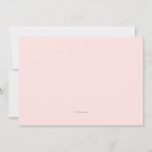 Faire-part de naissance rose tendance (Dos)