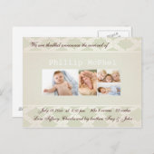 Faire-part de naissance Royal Photo (Devant / Derrière)