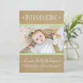 Faire-part de naissance Russe Kraft (Debout devant)