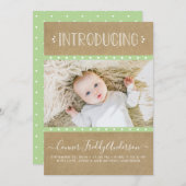 Faire-part de naissance Russe Kraft (Devant / Derrière)