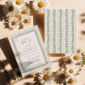 Faire-Part de Naissance Silly Goose Vert Gingham R