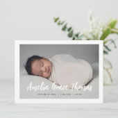 Faire-part de naissance simple (Debout devant)