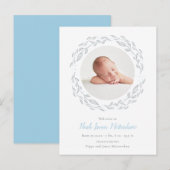 Faire-part de naissance simple avec photo de bébé (Devant / Derrière)