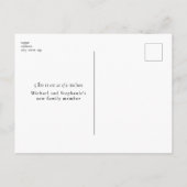 Faire-part de naissance simple collage photo (Dos)