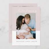 faire-part de naissance simple et douce avec messa (Devant / Derrière)