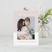 faire-part de naissance simple et douce avec messa (Debout devant)