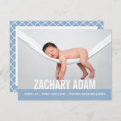 Faire-part de naissance simple moderne (Devant / Derrière)