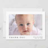 Faire-Part de Naissance Simple Moderne avec Photo (Devant)