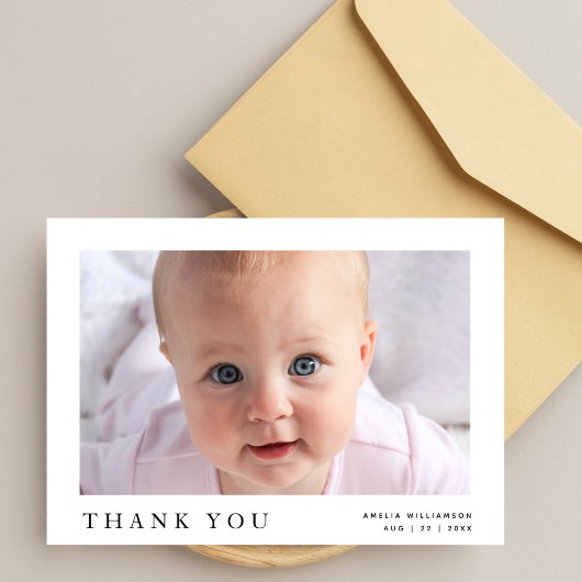 Faire-Part de Naissance Simple Moderne avec Photo