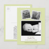 Faire-part de naissance Simple Snapshots Bébé (Ver (Devant / Derrière)