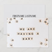 Faire-part de naissance simple sur les pierres de (Devant / Derrière)