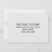 Faire-part de naissance simple sur les pierres de (Dos)