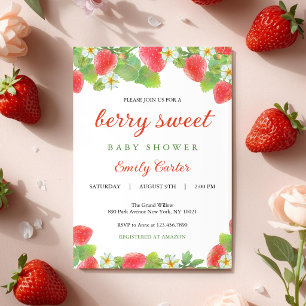 Faire-Part de Naissance sur le Thème de la Fraise