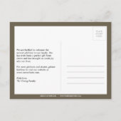 Faire-part de naissance Sweet Birdie Baby (Dos)