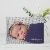 FAIRE-PART DE NAISSANCE SWEET HELLO // Faux Gold F (Debout devant)