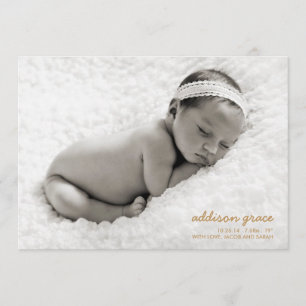 FAIRE-PART DE NAISSANCE SWEET HELLO // Faux Gold F