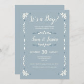 Faire-part de naissance Talavera Mexicain pour gar (Devant / Derrière)