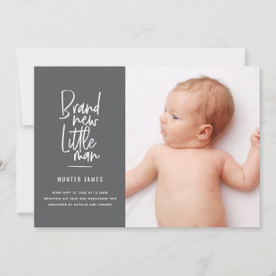 Faire-part de naissance tiré par la main moderne