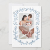 Faire-part de naissance Toile Bleue (Dos)