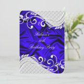 Faire-part de naissance Tourbillon de soie bleue e (Debout devant)