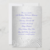 Faire-part de naissance Tourbillon de soie bleue e (Dos)