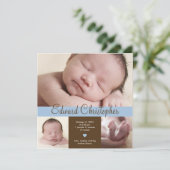 Faire-part de naissance tout simplement précieux - (Debout devant)