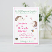 Faire-part de naissance Twin Girls (Debout devant)