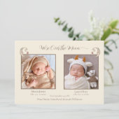Faire-part de naissance Twins Sur Le Carte photo L (Debout devant)