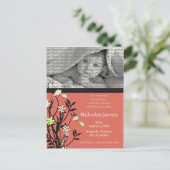 Faire-part de naissance Viney Baby Rose (Debout devant)