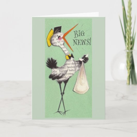 Faire-part de naissance vintage (Devant)