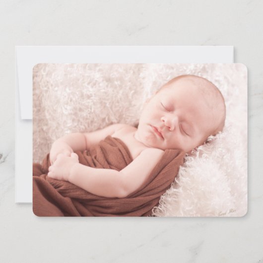 Faire-part de naissance vintage (Dos)