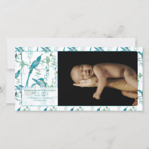 Faire-part de naissance vintage avec bébé garçon e