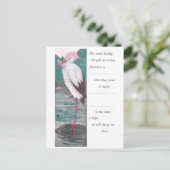 Faire-part de naissance vintage avec Stork (Debout devant)
