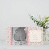 Faire-part de naissance Vintage doux (Debout devant)