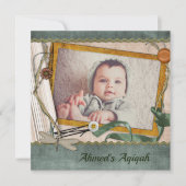 Faire-part de naissance Vintage Rustique pour bébé (Devant)
