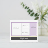 Faire-part de naissance : violet (Debout devant)
