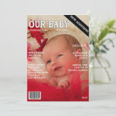 FAIRE-PART DE NAISSANCE ! Votre bébé sur la couver (Debout devant)