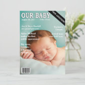 FAIRE-PART DE NAISSANCE ! Votre bébé sur la couver (Debout devant)