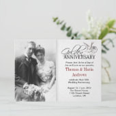 faire-part de noces d'or pour anniversaire de mari (Debout devant)