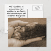 Faire-part de nouveau membre de la famille (Devant / Derrière)