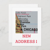 Faire-part de nouvelle adresse de Chicago (Devant / Derrière)