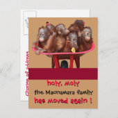 Faire-part de nouvelle adresse Fun Moving (Devant / Derrière)