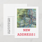 Faire-part de nouvelle adresse Portland (Devant / Derrière)