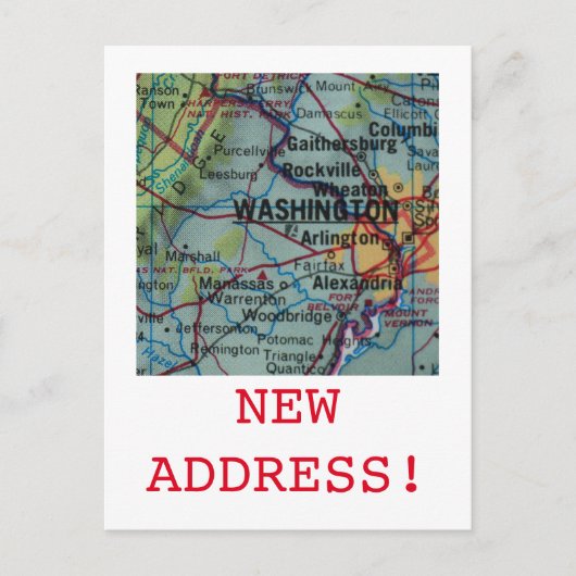 Faire-part de nouvelles adresses de Washington DC (Devant)