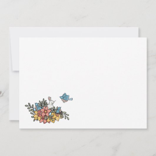 Faire-part de Pâques printemps (Dos)