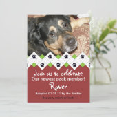 Faire-part de partie d'adoption de chien/chiot (Debout devant)