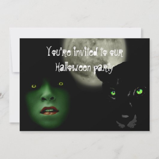 Faire-part de partie de Halloween (Devant)