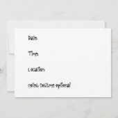 Faire-part de partie de Halloween (Dos)