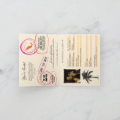 Faire-part de passeport de mariage au Mexique (Intérieur)